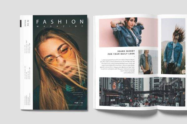 fashion company magazine design example