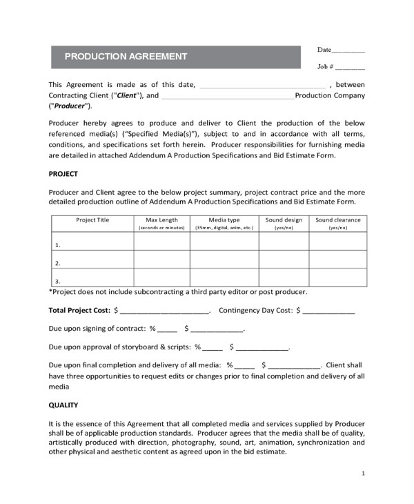 film production agreement template1