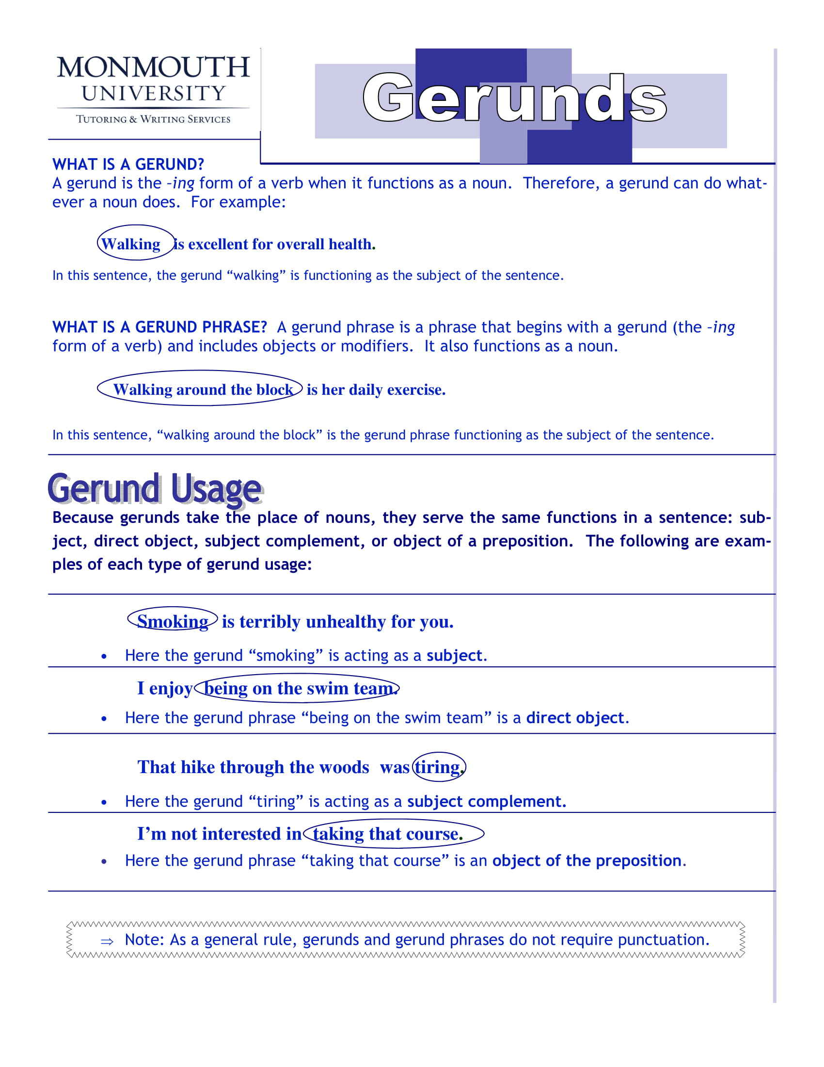 Gerund Phrase 9 Examples Format Sample Examples