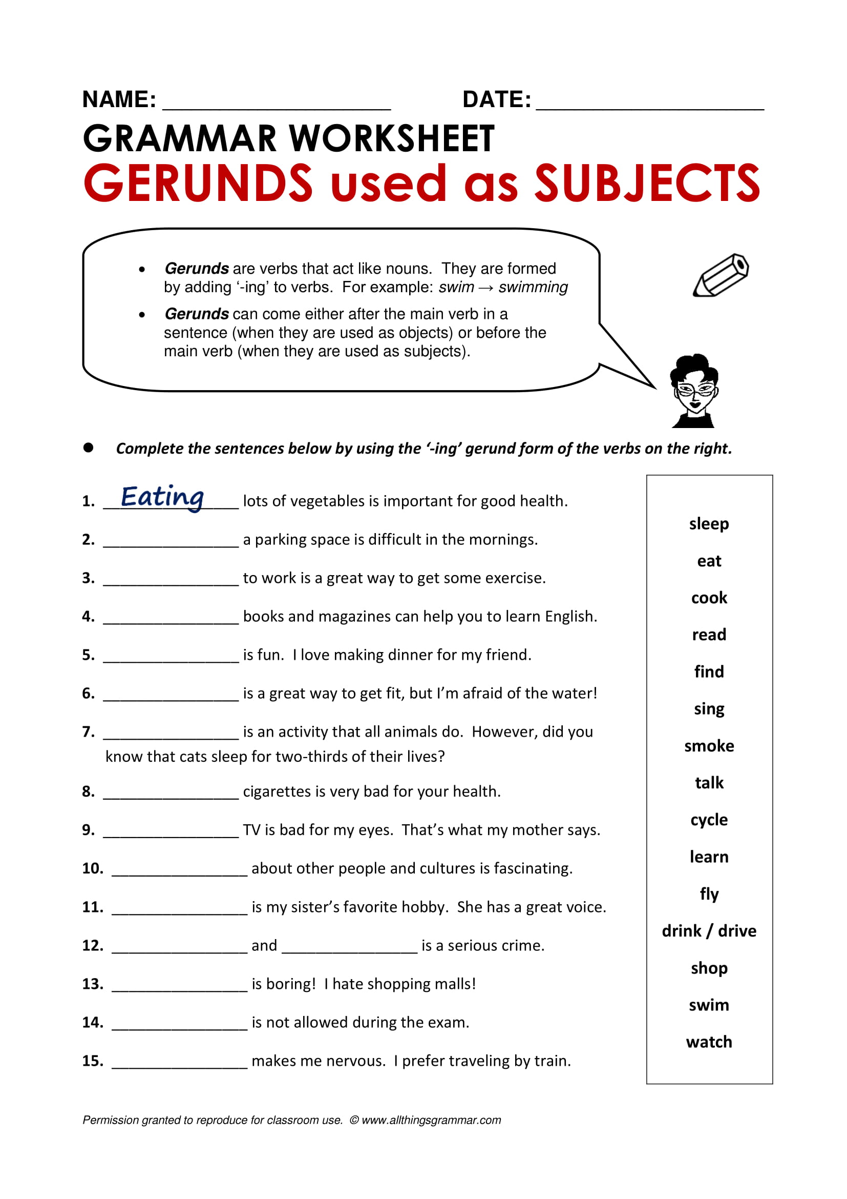 20+ Gerund Examples - PDF, DOC | Examples