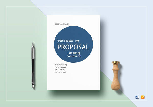 green business proposal template to print