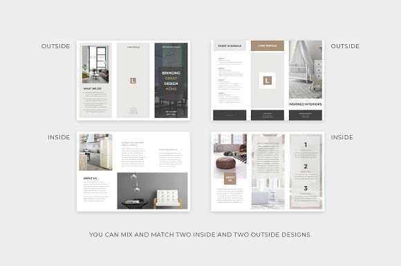 Home Decor Trifold Brochure Example