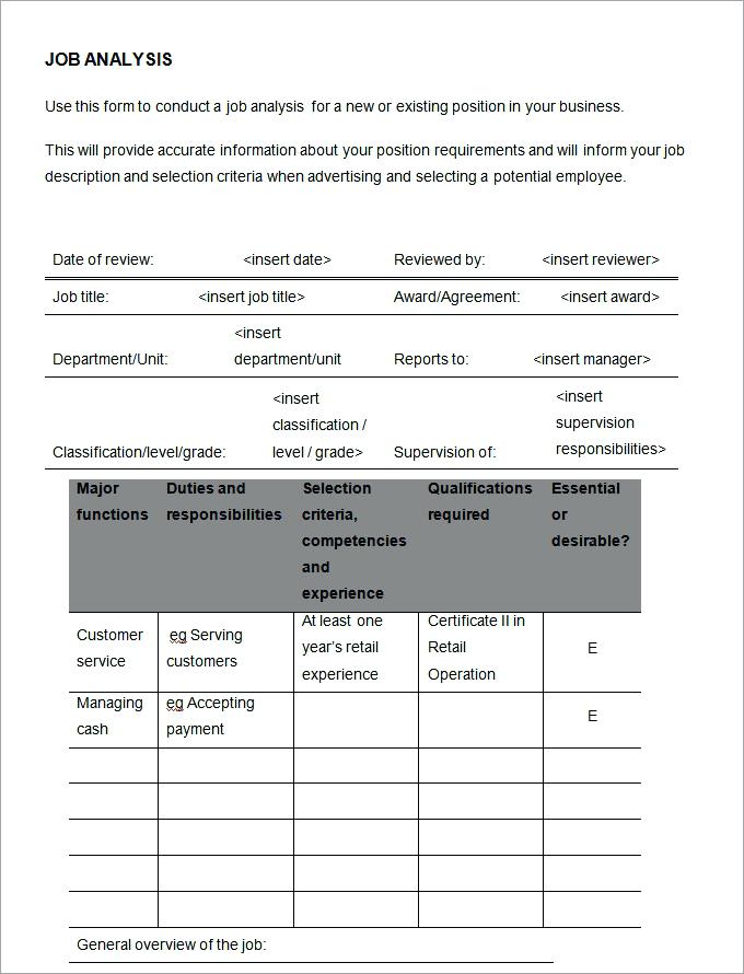 Job Analysis 22 Examples Format How To Perform Pdf