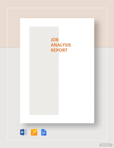Job Analysis Report Template