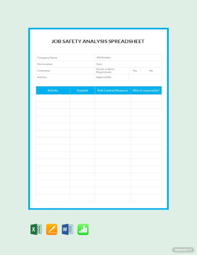 job safety analysis spreadsheet template1