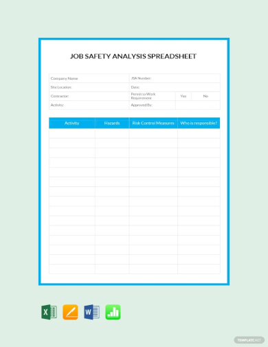 Job Safety Analysis Spreadsheet Template1