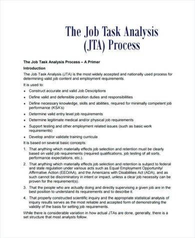 job analysis case study