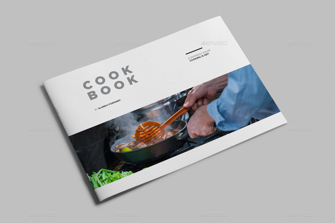 minimalist recipe cookbook catalog example