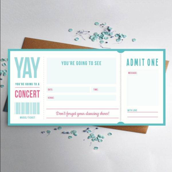 Music Concert Ticket Design Example