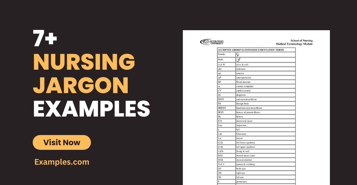 Nursing Jargon - 7+ Examples, Format, Pdf