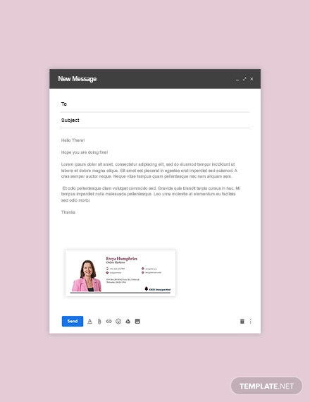 Online Market Email Signature Template