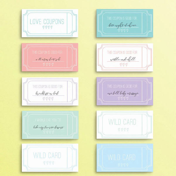printable blank love coupon book example