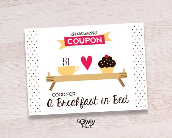 printable breakfast in bed coupon template