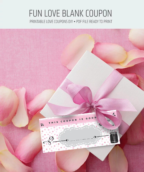 printable valentines day love blank coupon example