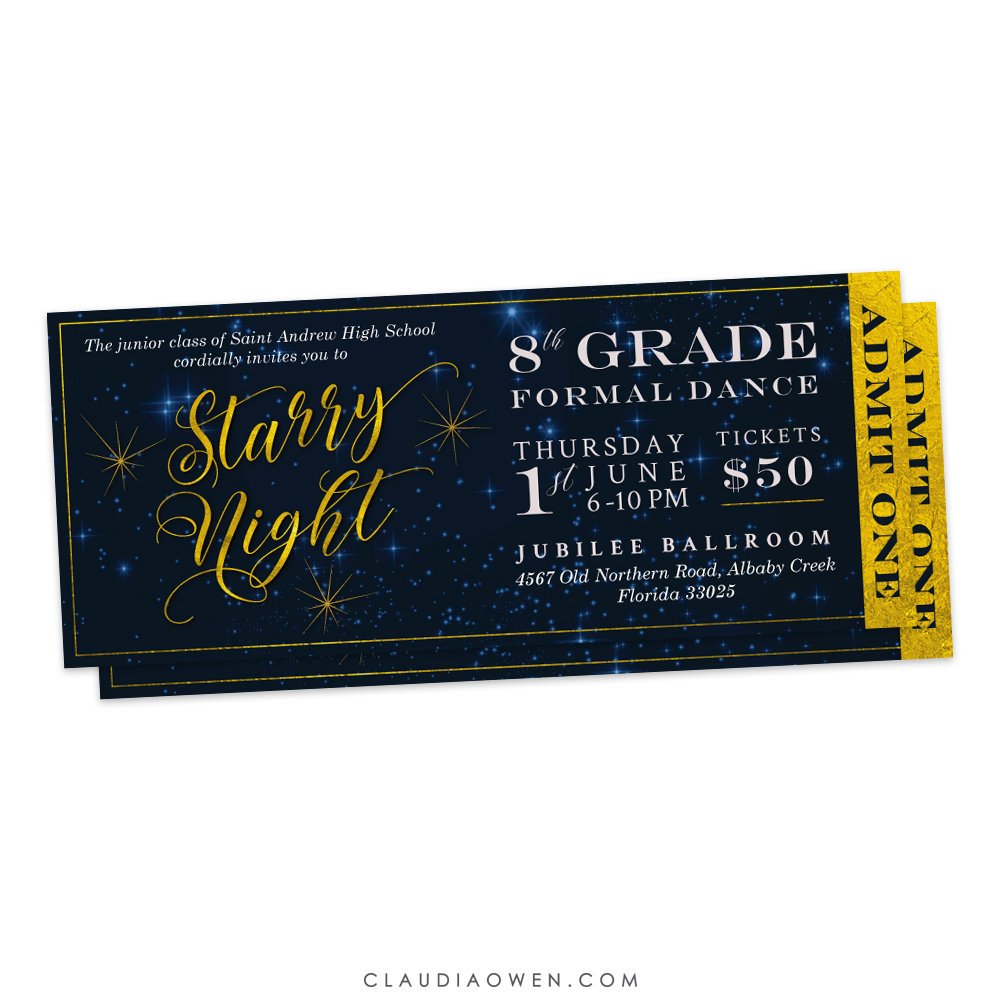 prom event ticket example