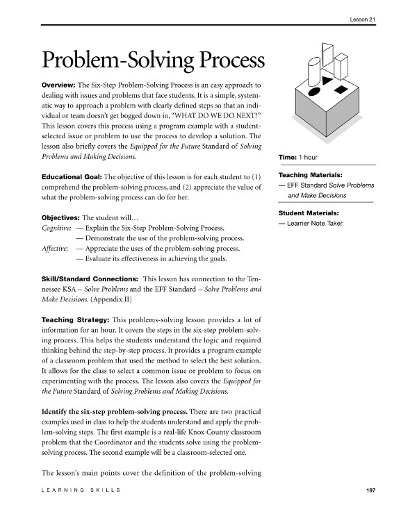 business analyst problem solving examples