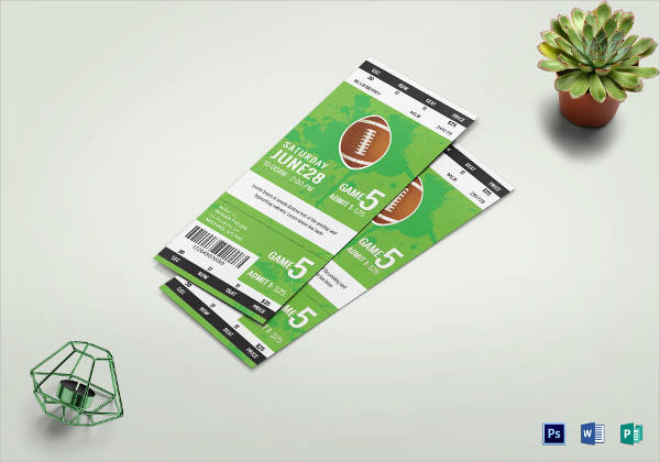 Rugby Game Ticket Template 600