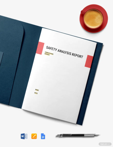 Safety Analysis Report Template