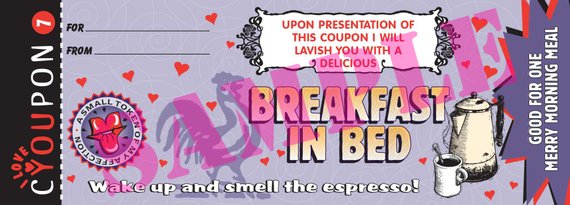 sample breakfast in bed coupon template