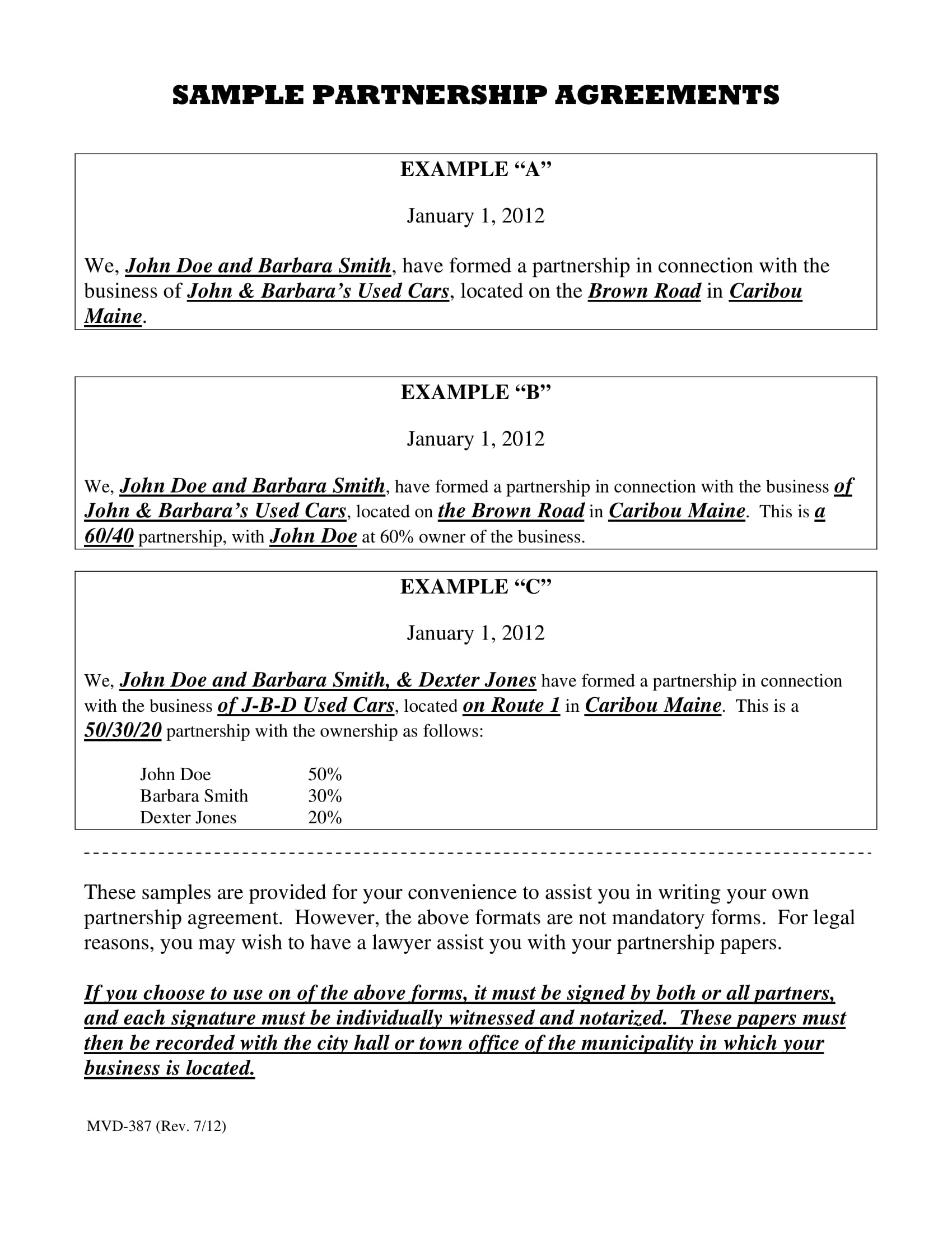 10 50 50 Partnership Agreement Templates Examples Pdf Doc Examples