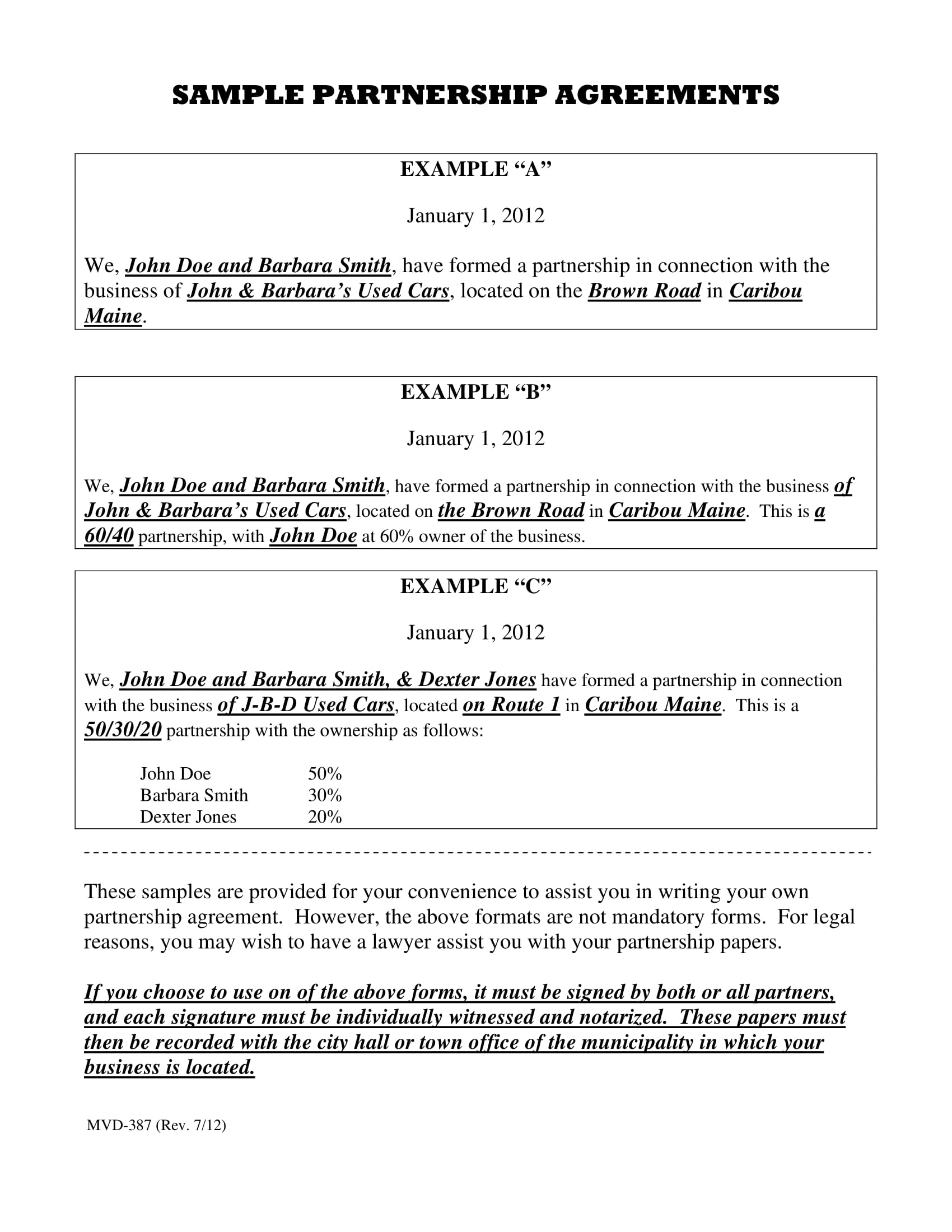 Template Revenue Sharing Agreement HQ Printable Documents