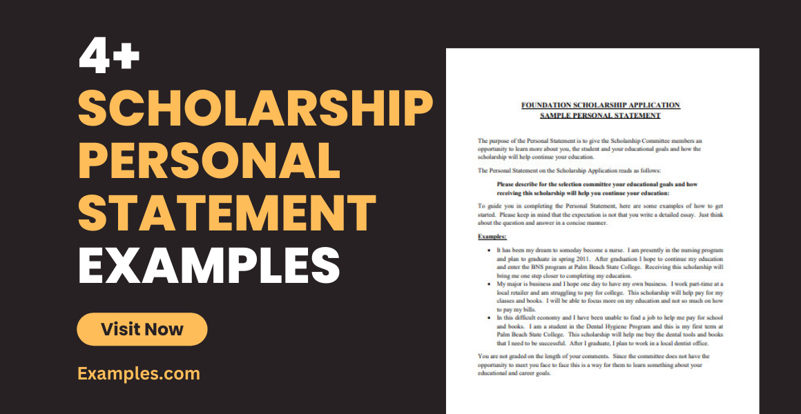 sample personal statement for scholarship pdf