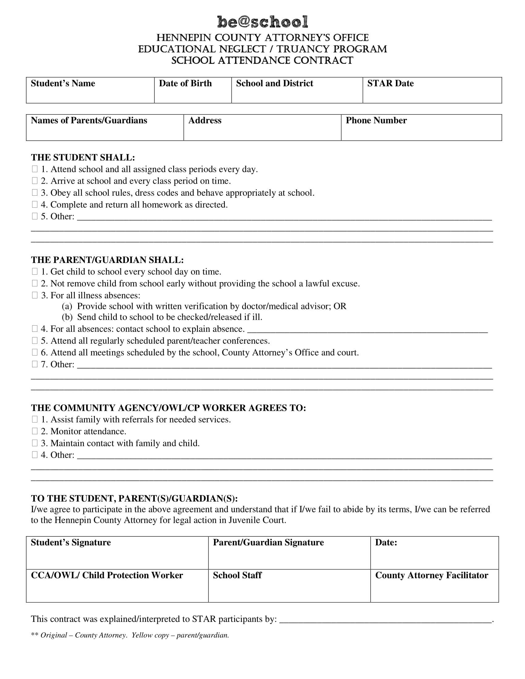 Sample Student Behavior Contract Classles Democracy