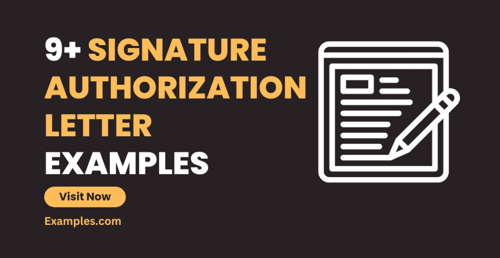 Signature Authorization Letter Examples