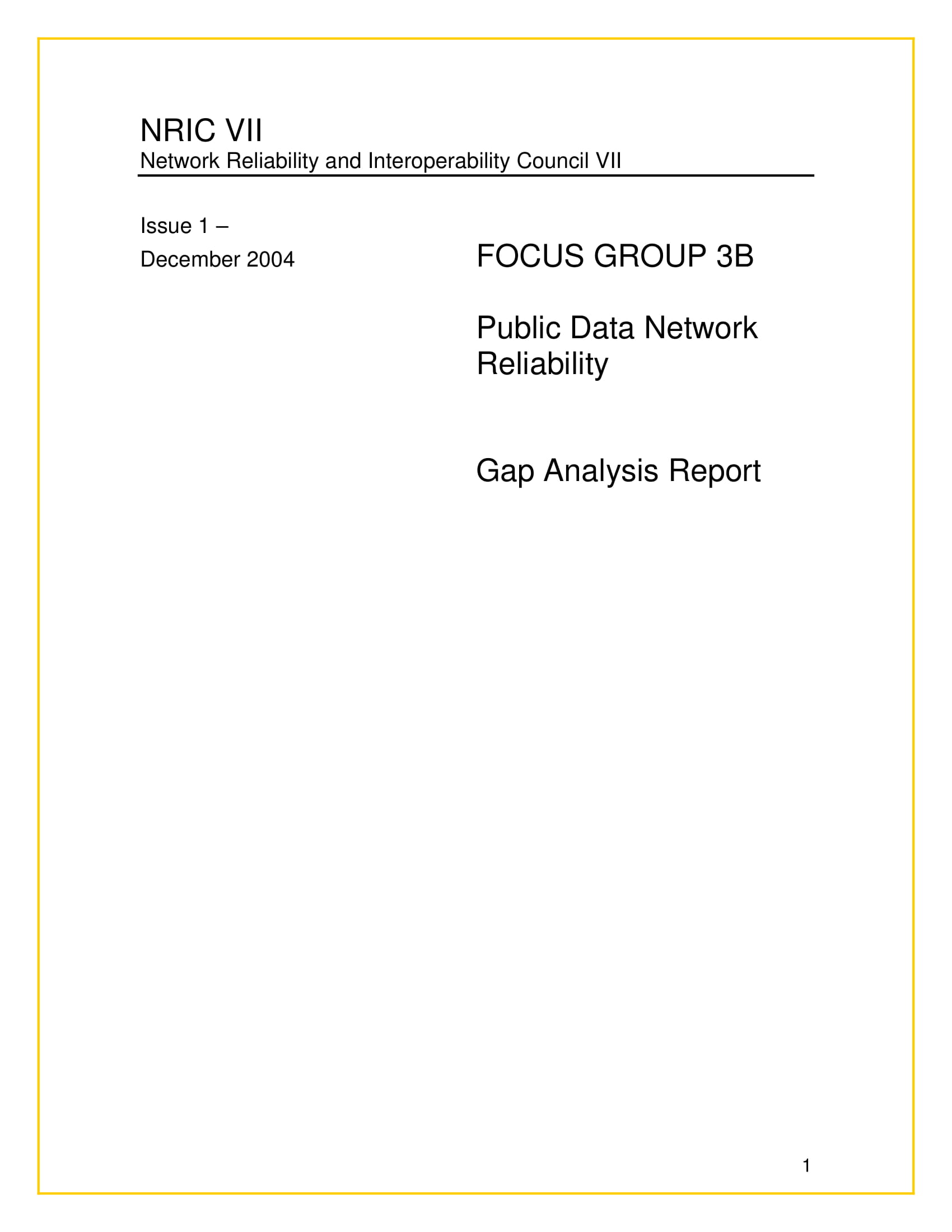 software network gap analysis example