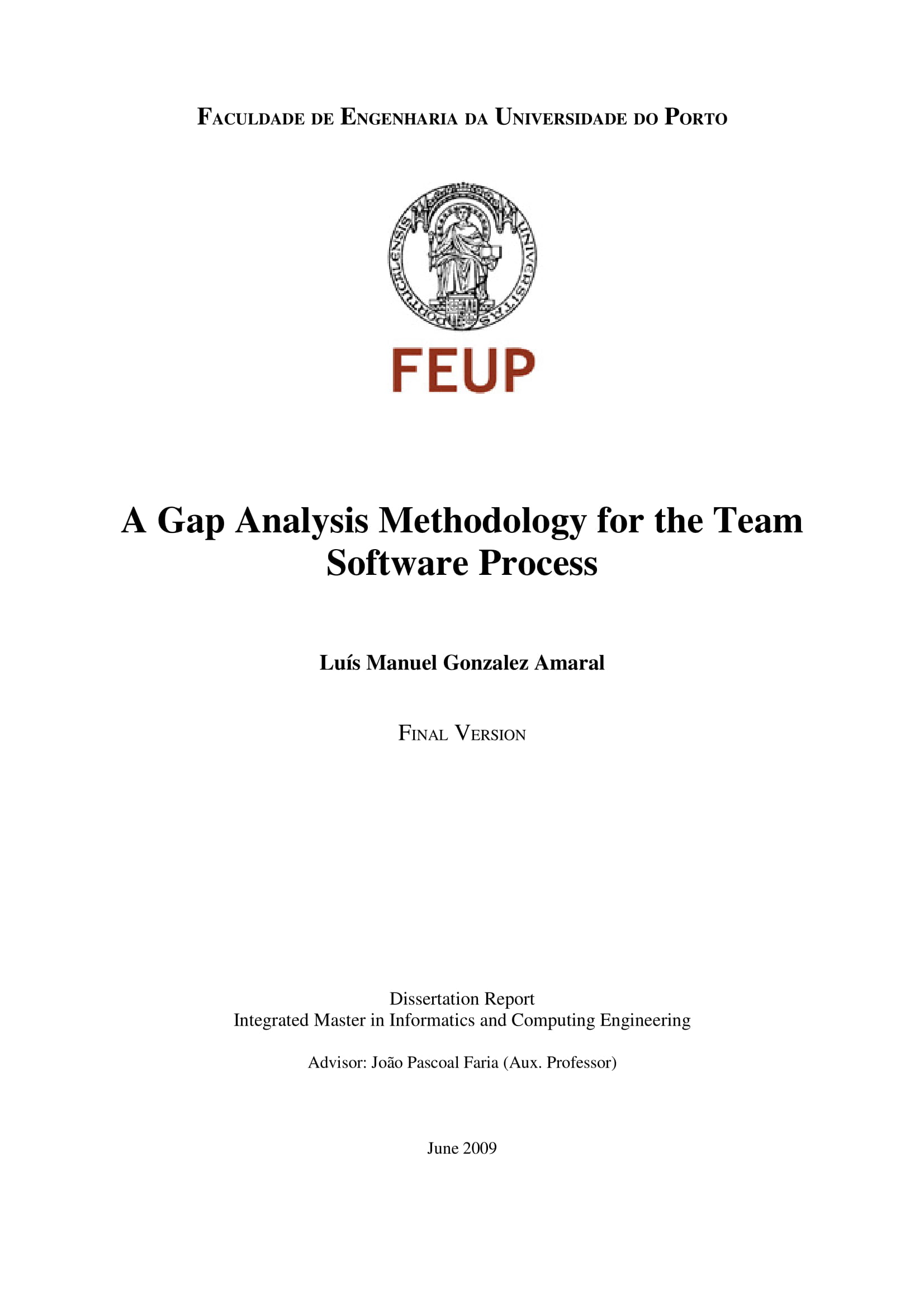 software process gap analysis example