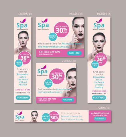 spa ad banner template