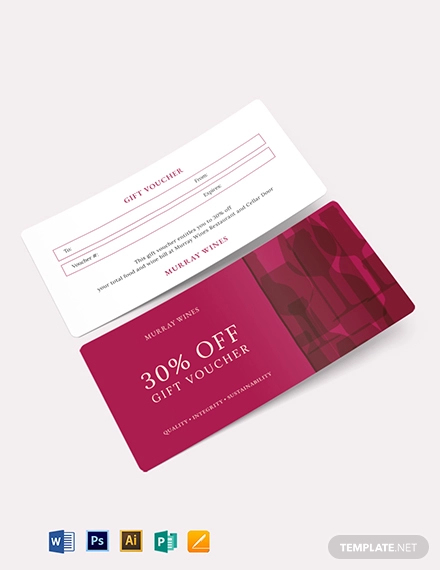 Wine Gift Voucher Template