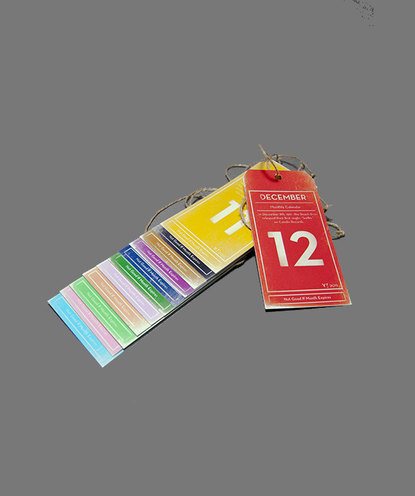 12 month calendar tags example1