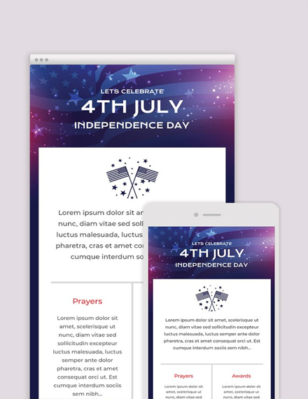 4th of july email newsletter