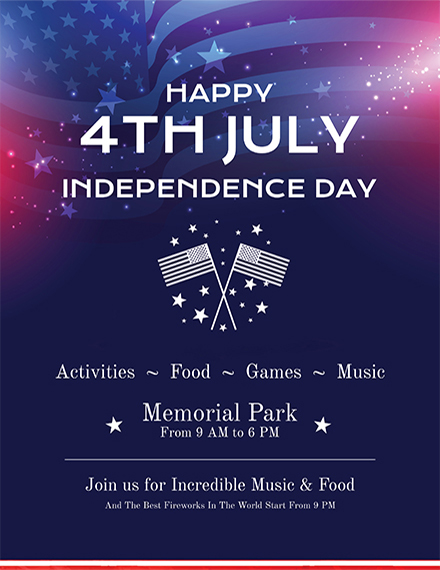 4th of july flyer template
