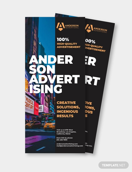 advertising agency rack card example