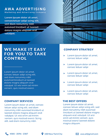 Advertising Company Datasheet Template