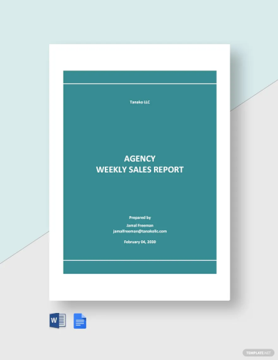 Agency Weekly Sales Report Template