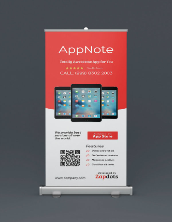 appnote roll up banner example