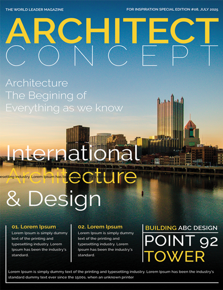 architect magazine cover page template