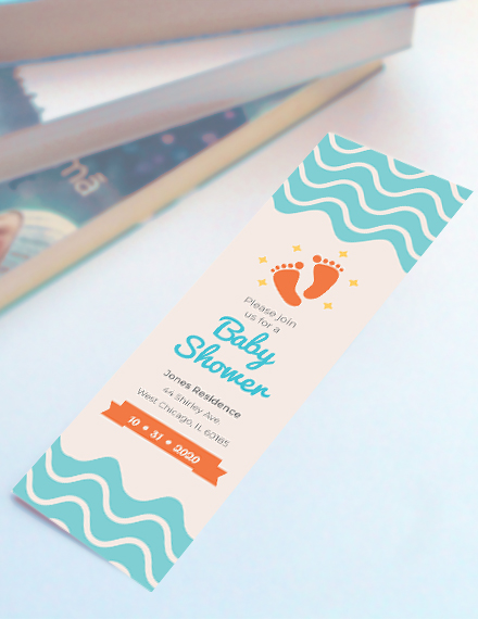 Baby Shower Bookmark Template