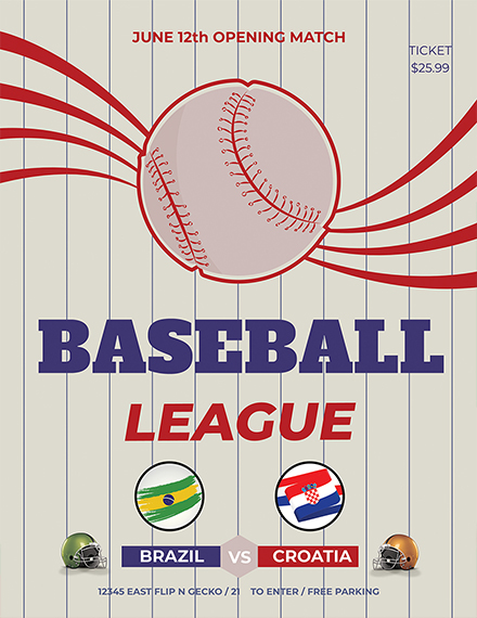 baseball flyer template