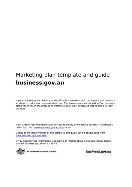 Basic Marketing Plan Template