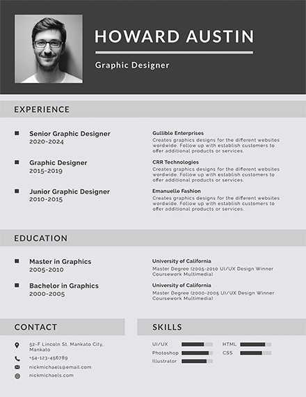 simple resume format download free