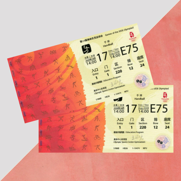 Beijing Olympic Games 2008 Event Ticket1