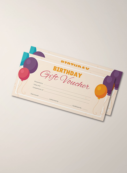 Birthday Gift Voucher Template