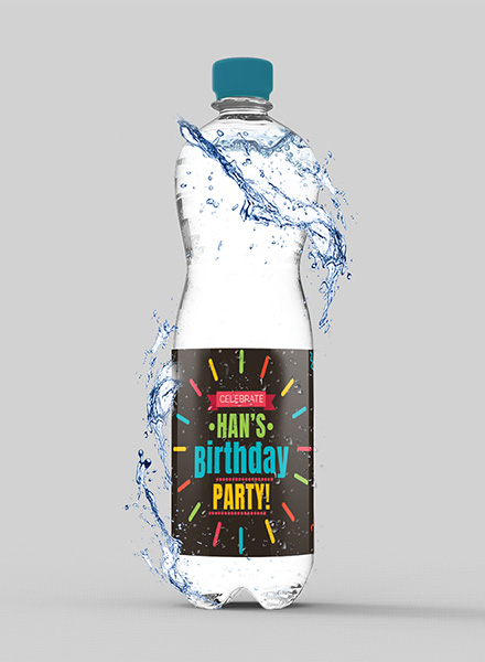 Birthday Water Bottle Label