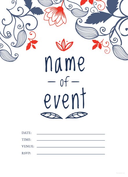 Blank Invitation Card Template