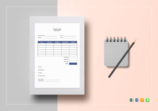 Blank Sales Receipt Template