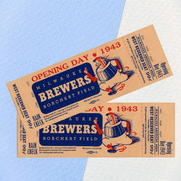 Borchert Field: 1945 Opening Day Event Ticket